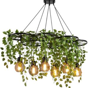 Large green flower plants custom interior decoration project chandelier chandelier movable chandelier