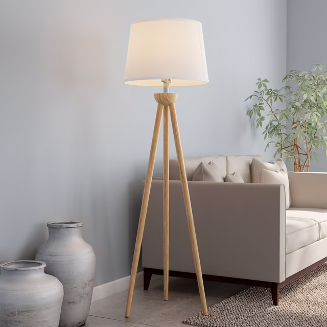 Standing lamp 3 legs for home decoration, wooden lamp decoration, standing lamp living room home decoration