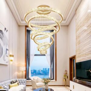 Metal Ring Gold Luxury Chandelier Lobby/Outdoor Designer Retro Chandelier