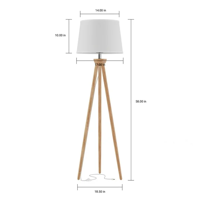 Standing lamp 3 legs for home decoration, wooden lamp decoration, standing lamp living room home decoration - Image 4